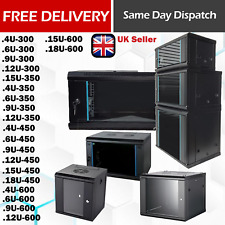 4U 6U 9U 12U 15U Black Network Cabinet Data Comms Wall Rack Patch Panel Switch
