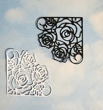 Die Cut cuts decorative corner for card making rose x 10  choice of colour (C8)
