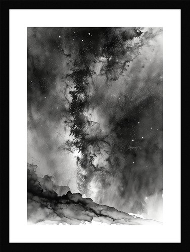 Modern milky way framed wall - way,