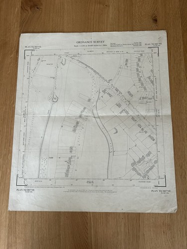 Folded ordnance survey map - folded,