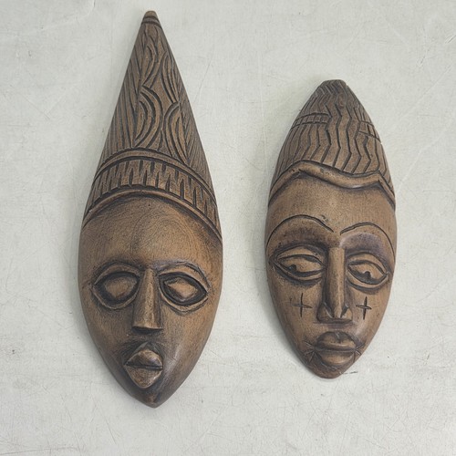 African tribal wooden mask - wooden,