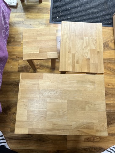 Solid wood nest table set - nest, 3