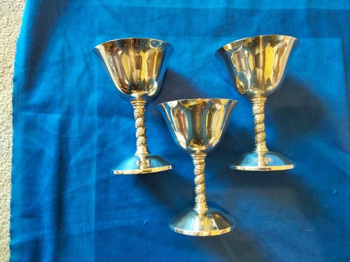 Silver plated goblet made in - plated,