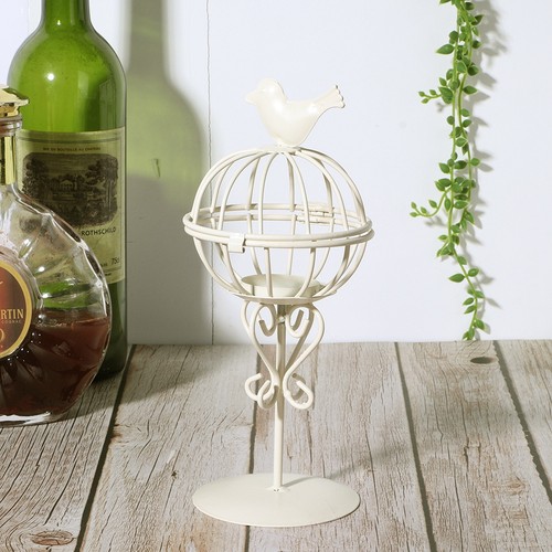 Unique bird cage iron - iron, candle