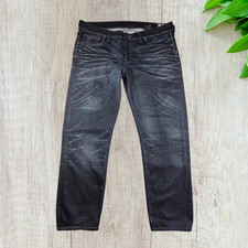 G-Star Jeans 3301 Low Tapered Fit Mens W38 L29 Blue Low Rise Y2K Whiskers