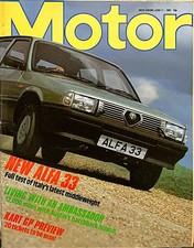 MOTOR MAGAZINE 11-JUN-83 - Alfa 33, Ferrari 312 B3 / T2, Austin Ambassador