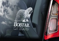 Bobtail Dog Sticker, Car