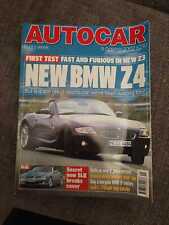 Autocar Magazine 9th October 2002, BMW Z4, Caterham R300, Renault Megane, Kia Ri