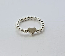 Silver beaded HEART Golden &
