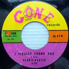 RONNIE BAXTER strong vg Gone