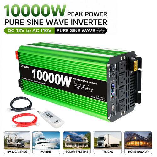 10000w peak pure - peak, sine
