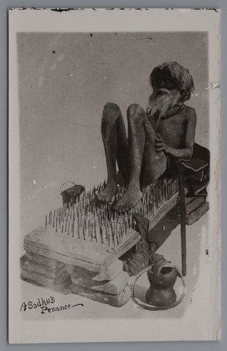 Hinduism rppc sadhu - sadhu's, penance