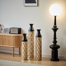Floor Metal Vases Decorated