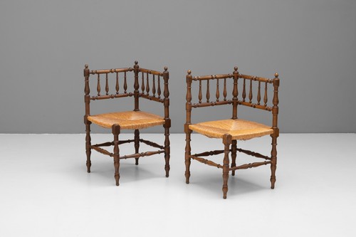 Pair corner chairs - pair,