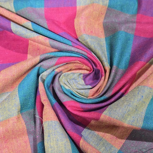 Cotton linen madras check - cotton,