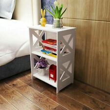 1/2X White Bedside Table Drawer Cabinet Small Side End Table Nightstand Storage 