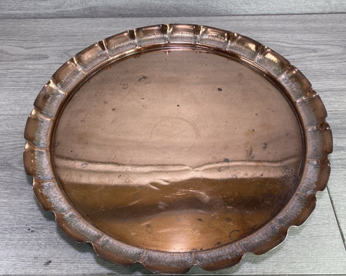 Antique copper serving tray - copper,