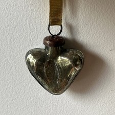 Vintage Glass Heart Xmas