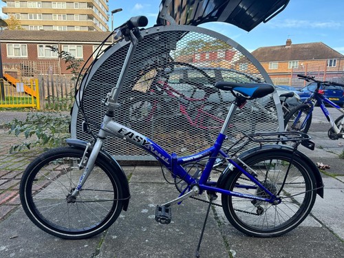 Blue easy folding bike - folding, 20"