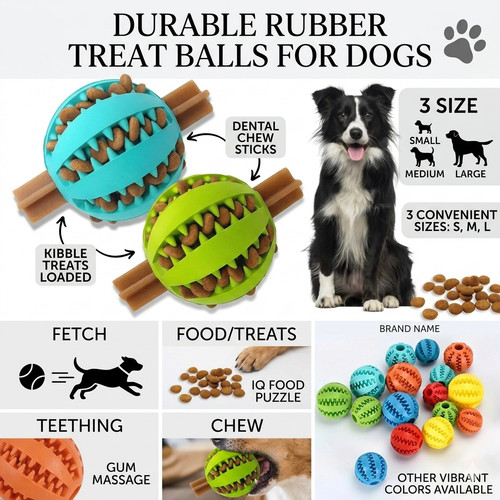 1pc dog rubber balls - balls, pet