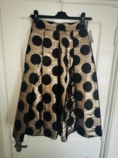 Nicole Ronni Gold Color Skirt With Black Polka Dots Tulle Underskirt Size 6