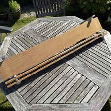 Wooden Wall Kitchen Shelf Utensil Hanging Pot Rack 91cm Long