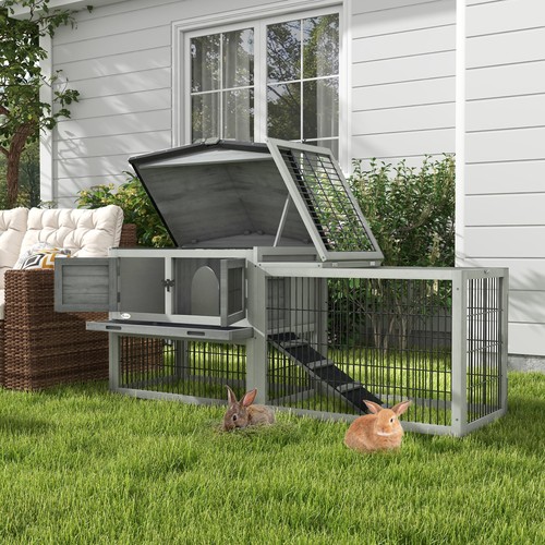 Rabbit hutch outdoor wooden - rabbit, outdoor,