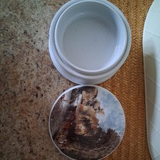 2 Elsenham Quality Porcelain Patum Peperium Gentleman's Relish dishes