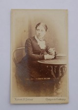 Cdv seated lady holding a - lady,