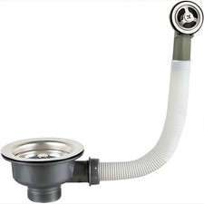 Qrity Stainless Steel Sink Waste Kit 110mm with Overflow 1½" Basket Strainer