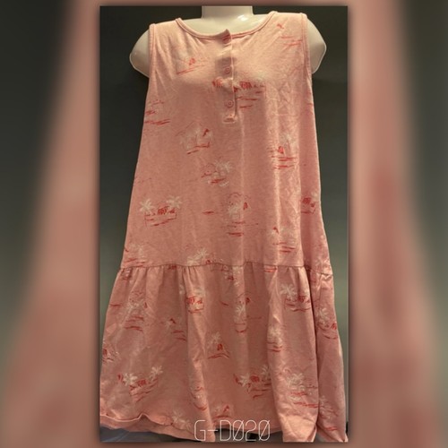 Pink summer dress - pink, palm