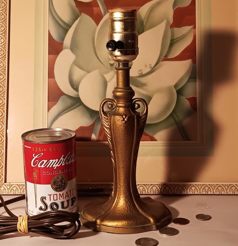 1940s parlor lamp - lamp, gold