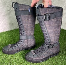 Converse All Star Knee High Shoes Boots Women’s UK 5.5 EU 38 Zip Up Buckle RARE