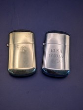 Comoy No6 Vintage Brass Lighter Plus Stainless Steel Trench Lighter Both Work