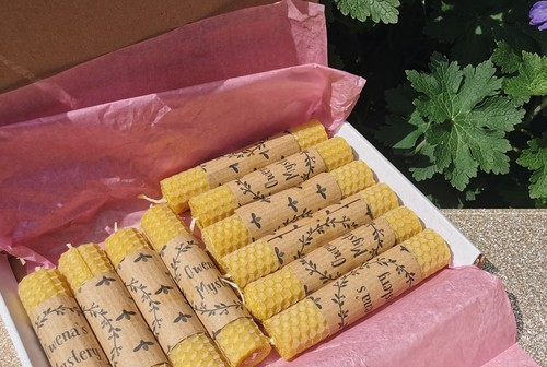 Beeswax candles hand rolled - beeswax,