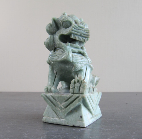 Chinese carved green soapstone - chinese,