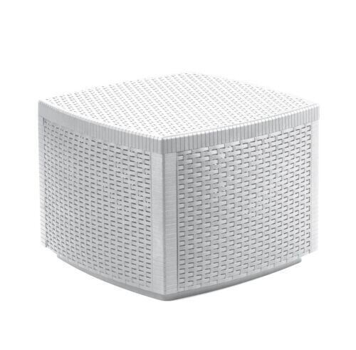 White rattan coffee garden - white,