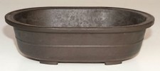 Brown Mica Bonsai Pot Oval