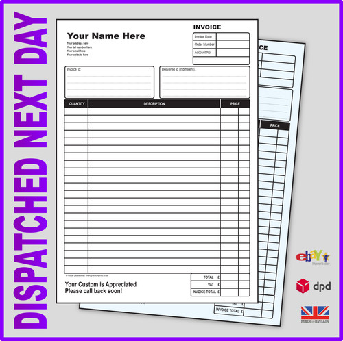 Invoice book branded with - branded,
