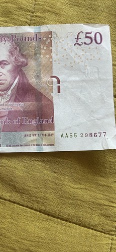 Prefix 50 note - aa, £50