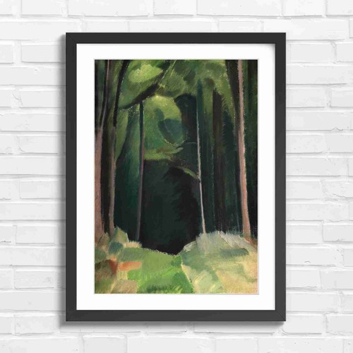 Green forest tree trunks - forest,