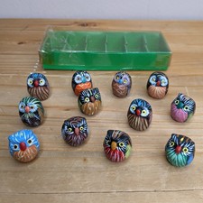 Set Of 12 Miniature Owls