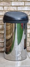 Brabantia 60L Touch Bin - Brilliant Steel With Black Lid