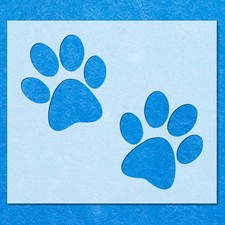 Dog Cat Pet Paw Print Stencil