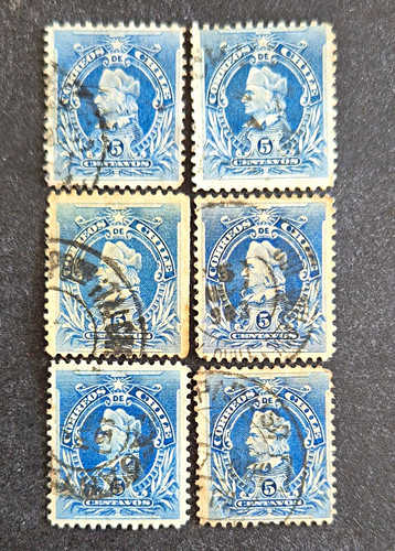 Stamps chile 1901 stamped - stamps,
