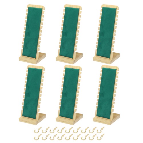 6pcs wooden necklace display - wooden,