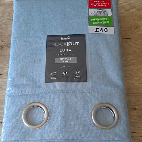 Dunelm luna blackout eyelet - blackout,