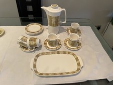 Crown Devon Canberra 5 Person Coffee Set with sandwich plate