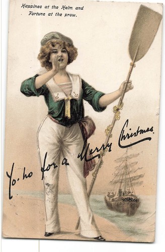 Christmas female sailor ship