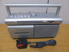 Sony CFM-20 FM Radio Cassette Recorder Mains Battery Tested And Working Vintage